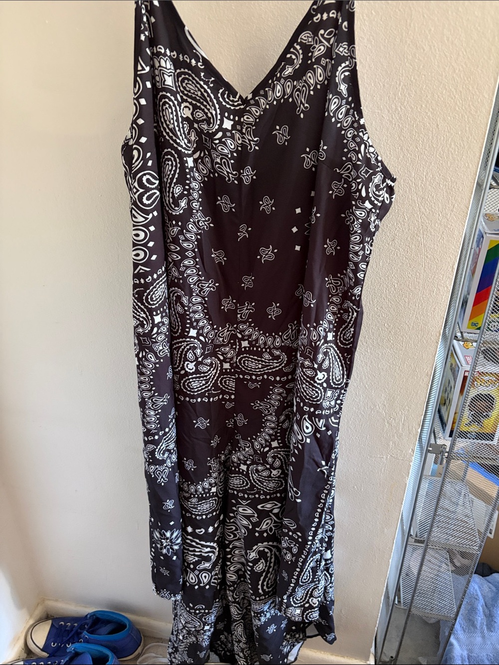 SHEIN Black and White Paisley Jumpsuit Romper